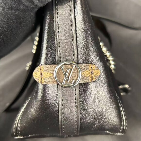 ouis Vuitton Vibe BB Bag Black Monogram Canvas & Leather with Box and Dust Bag - Picture 7 of 16